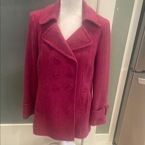 Ann Taylor pink Double-Breasted Coat, med petite